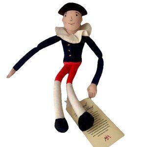 Vintage 1996 HOTCH POTCH Alphabet Doll Colonial Williamsburg 21” Plush Blue Pink